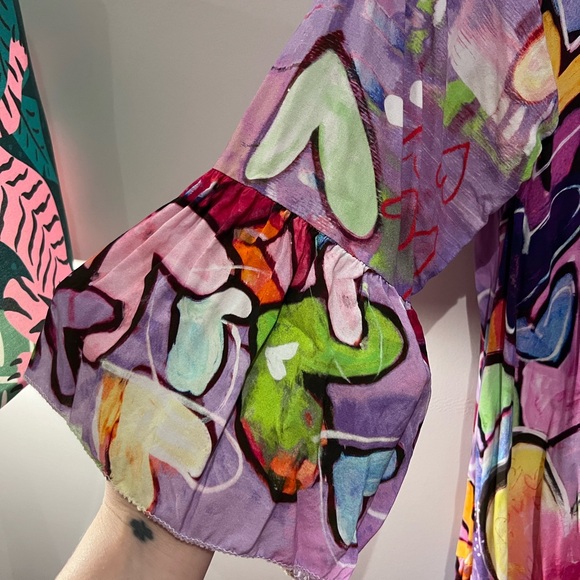 Fun print maxi dress M - Picture 2 of 6